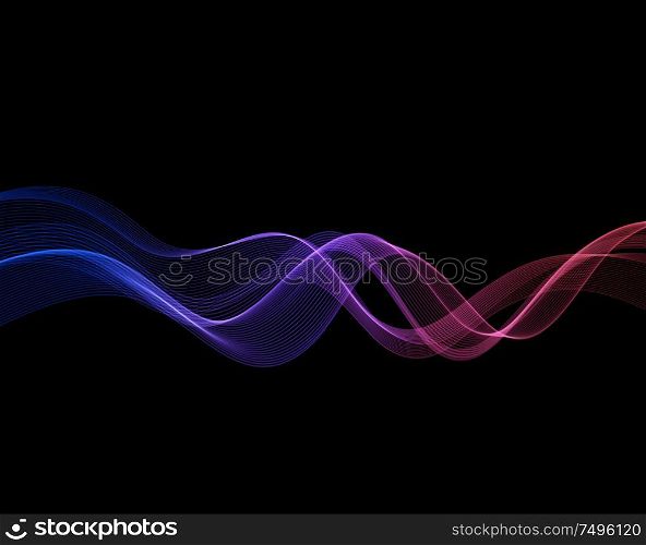 Vector Abstract spectrum curved lines background. Template brochure design. Abstract curved lines background. Template brochure design