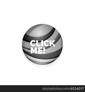Vector abstract sphere button template. Vector abstract sphere button template. Minimalistic geometric clean style
