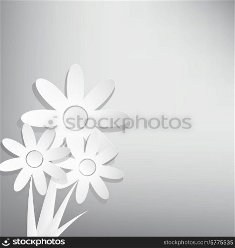 Vector abstract spring background with white flower