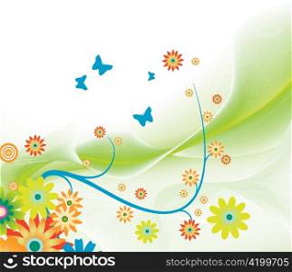 vector abstract spring floral background