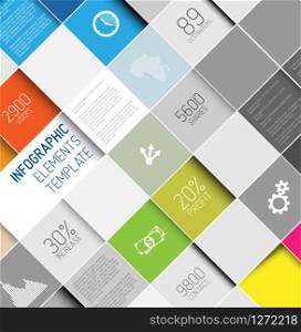 Vector abstract squares background illustration / infographic template with place for your content