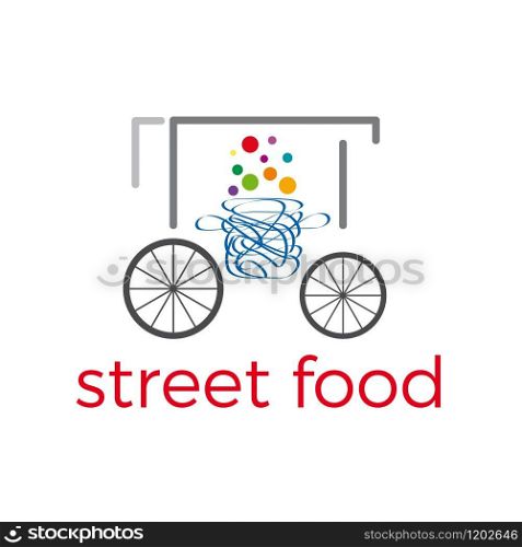 Vector abstract street food concept