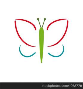 Vector abstract stylized Butterfly