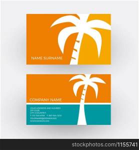 Vector abstract summer adventures. Business card