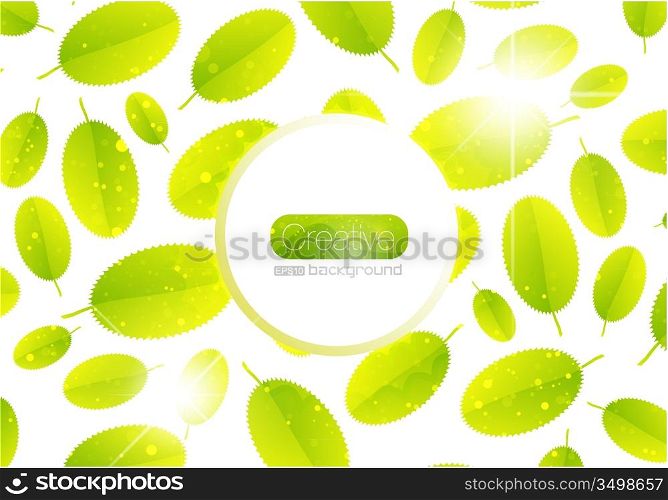 Vector abstract summer leaf background