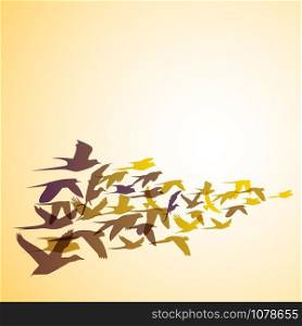 Vector Abstract swallows background