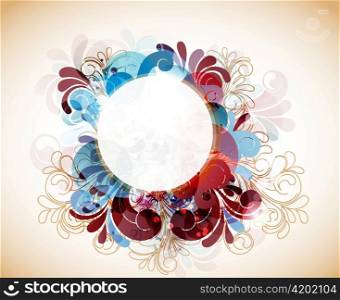 vector abstract swirls frame