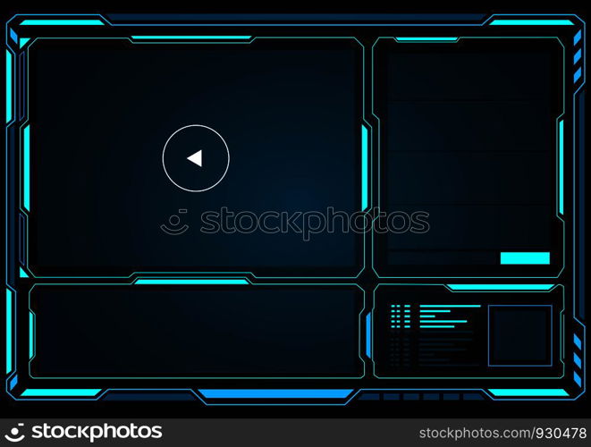 Vector abstract technology future interface hud control panel design.