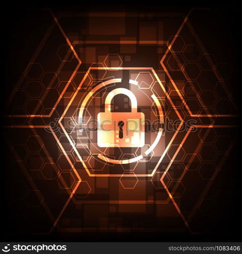 Vector abstract technology security concept.