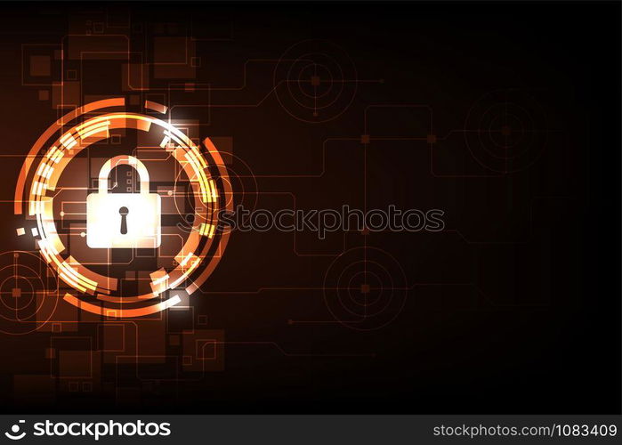 Vector abstract technology security concept.