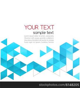 Vector Abstract template background with blue triangle. For brochure, cover, flyer design