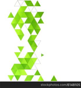 Vector Abstract template background with green triangle. For brochure, cover, flyer design