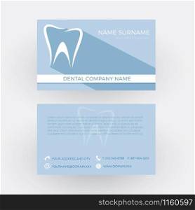 Vector Abstract tooth, concept of dentist. Business card