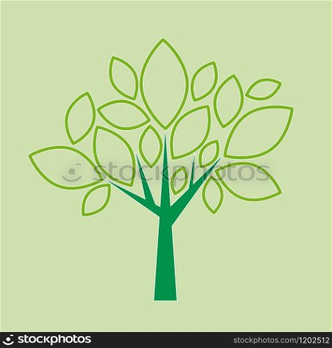Vector abstract tree in flat design