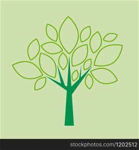 Vector abstract tree in flat design