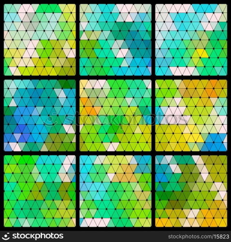 Vector Abstract Triangle Pattern Set
