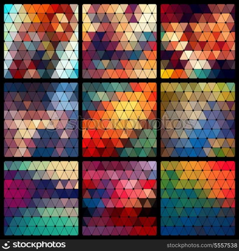 Vector Abstract Triangle Pattern Set