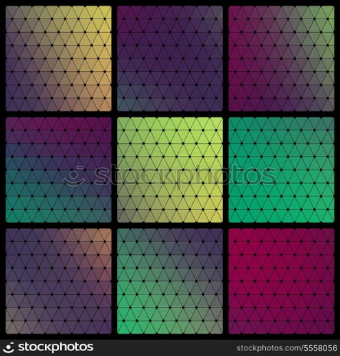 Vector Abstract Triangle Pattern Set