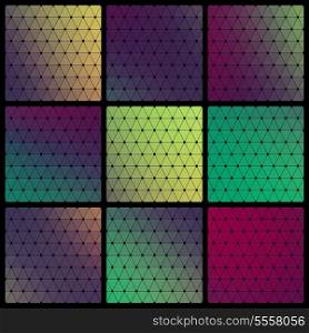 Vector Abstract Triangle Pattern Set