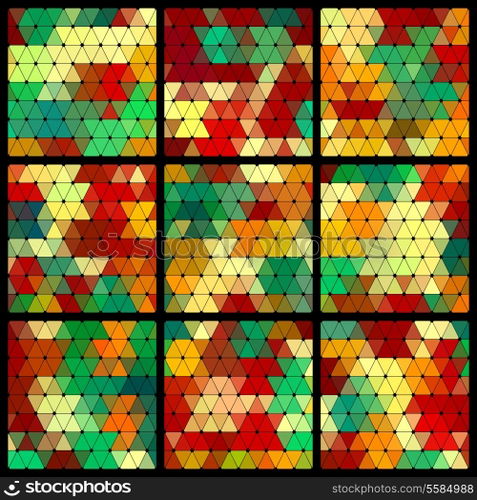 Vector Abstract Triangle Pattern Set