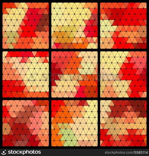 Vector Abstract Triangle Pattern Set