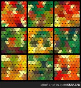 Vector Abstract Triangle Pattern Set