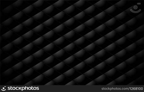Vector abstract upholstery diamond or matte black leather texture sofa background