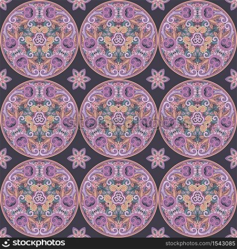 Vector abstract vintage ethnic hand drawn seamless pattern. Vector ethnic hand drawn seamless pattern