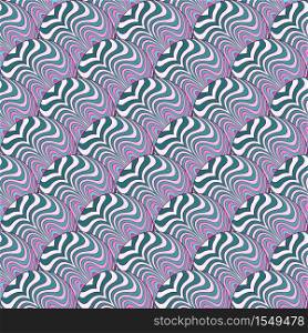 Vector abstract vintage pattern. Waves background with distortion effect. Optical illusion.. Waves background with distortion effect