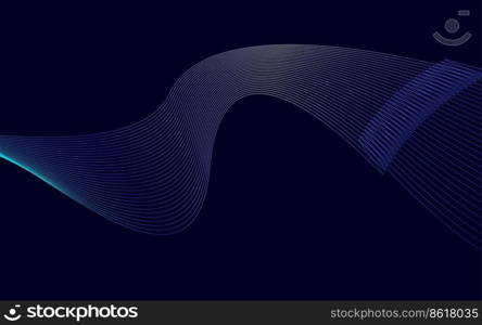 Vector abstract wave background. Blue Gradient waves background Vector Illustration