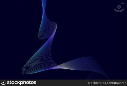 Vector abstract wave background. Blue Gradient waves background Vector Illustration