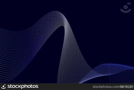 Vector abstract wave background. Blue Gradient waves background Vector Illustration
