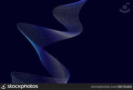 Vector abstract wave background. Blue Gradient waves background Vector Illustration