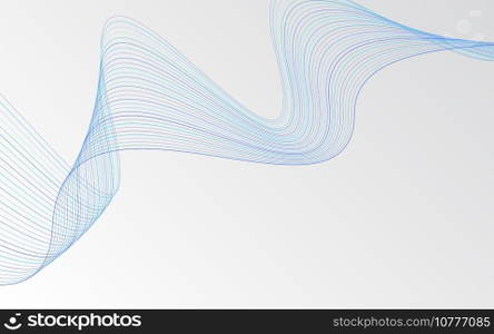 Vector abstract wave background. Blue waves background Vector Illustration