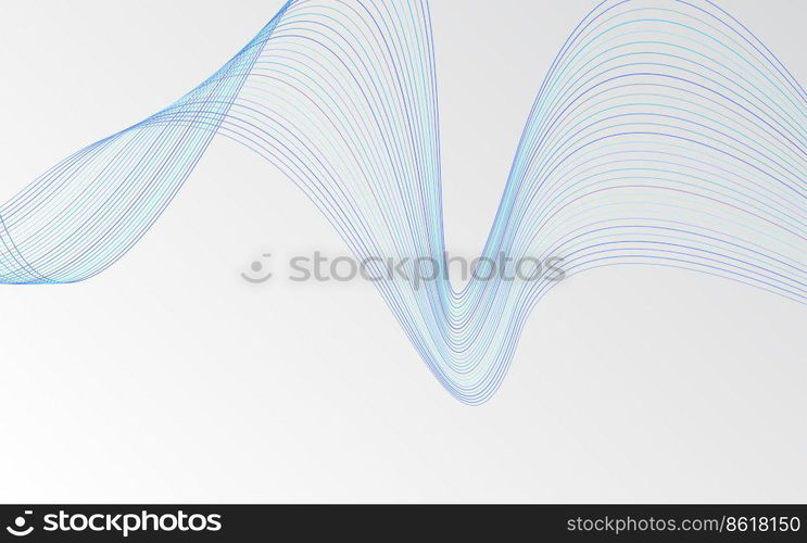 Vector abstract wave background. Blue waves background Vector Illustration