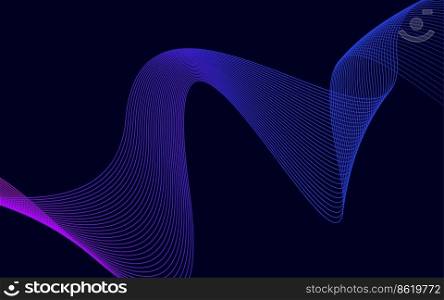 Vector abstract wave background. Blue waves background Vector Illustration