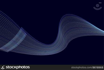 Vector abstract wave background. Colorful Lines waves background Vector Illustration