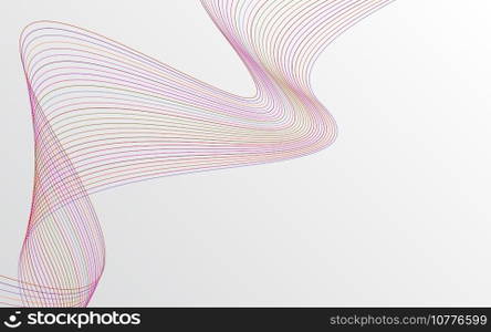 Vector abstract wave background. Red waves background Vector Illustration