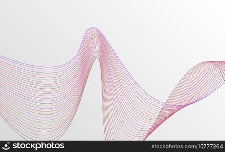 Vector abstract wave background. Red waves background Vector Illustration