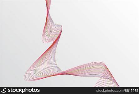 Vector abstract wave background. Red waves background Vector Illustration