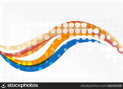 Vector abstract wave lines background. Template background for workflow layout, diagram, number options or web design