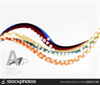 Vector abstract wave lines background. Template background for workflow layout, diagram, number options or web design