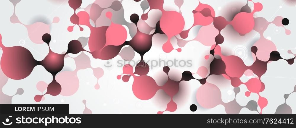 Vector abstract with connection molecules, atoms and DNA background.. Vector abstract with connection molecules, atoms and DNA background