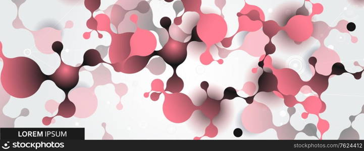 Vector abstract with connection molecules, atoms and DNA background.. Vector abstract with connection molecules, atoms and DNA background
