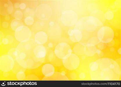 Vector abstract yellow bokeh background.