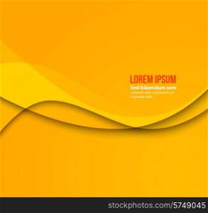 Vector Abstract Yellow paper curved lines background. Template brochure design. Abstract curved lines background. Template brochure design