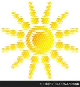 Vector Abstract Yellow Sun Icon