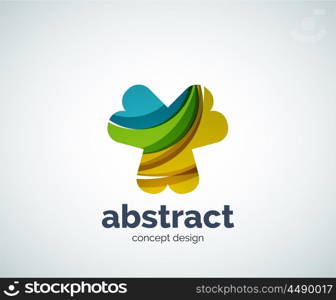 Vector abstruse shape logo template, abstract business icon