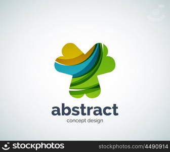 Vector abstruse shape logo template, abstract business icon