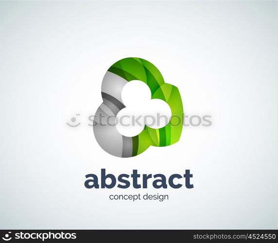 Vector abstruse shape logo template, abstract business icon